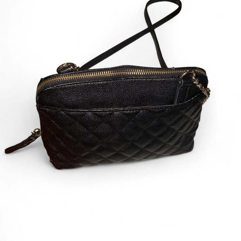 Liz Claiborne Black Quilted Crossbody Bag Gold Chain